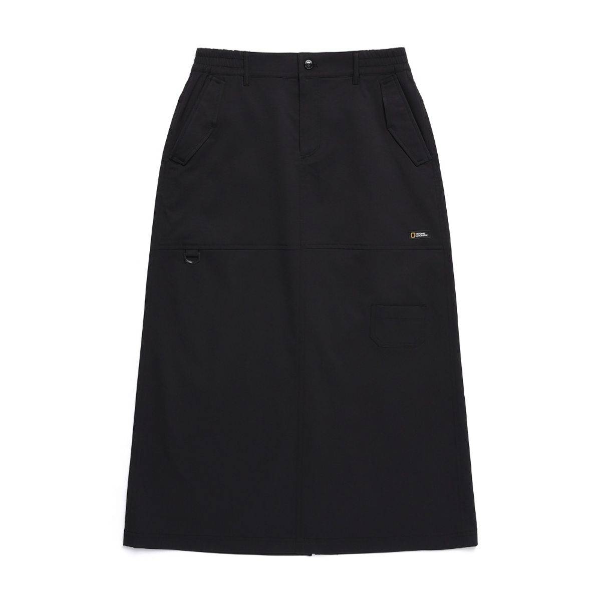내셔널지오그래픽(NATIONALGEOGRAPHIC) N251WSK020 여성 허리 밴딩 롱 스커트 CARBON BLACK
