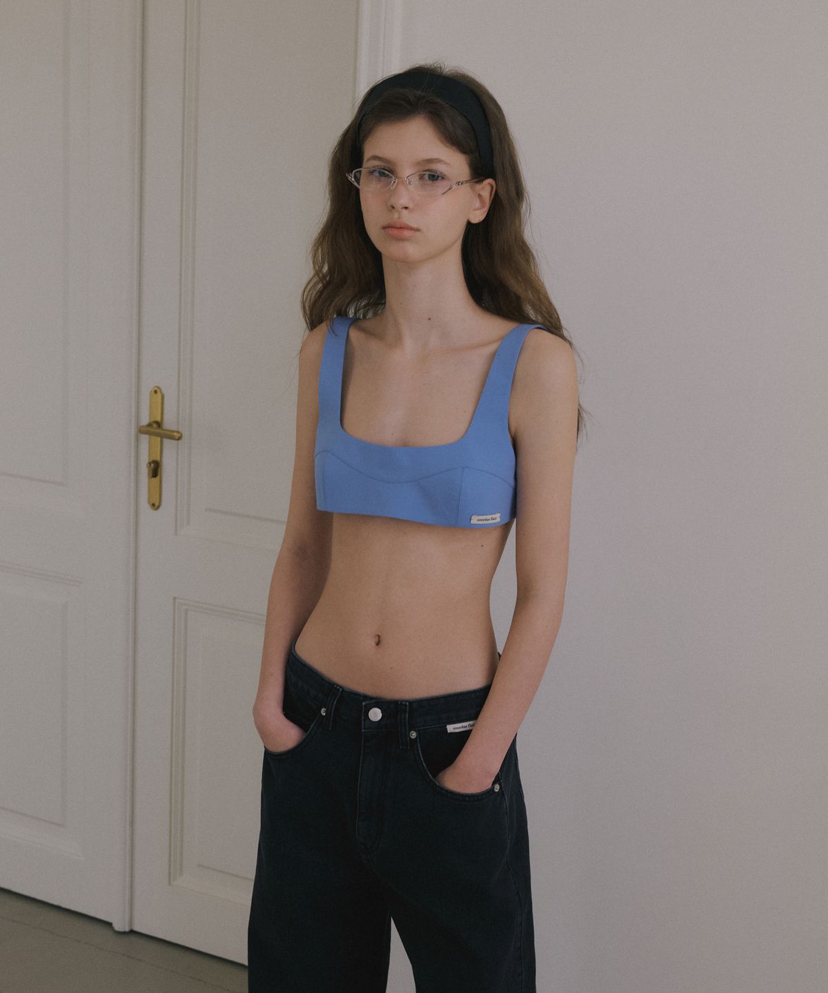 오버듀플레어(OVERDUEFLAIR) COTTON CURVE BUSTIER_BLUE