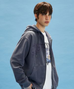 피그먼트 로고 후드 집업 DARK GREY (LP1TU080-073)