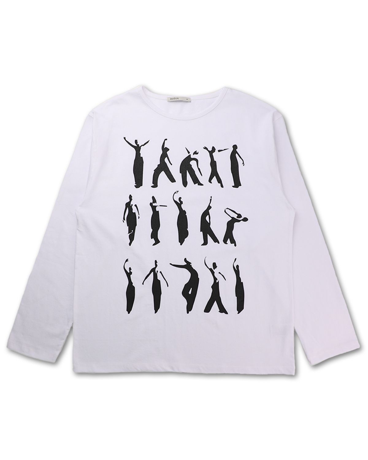 도톤(DOTON) 무용수 프린트 롱 슬리브(White)