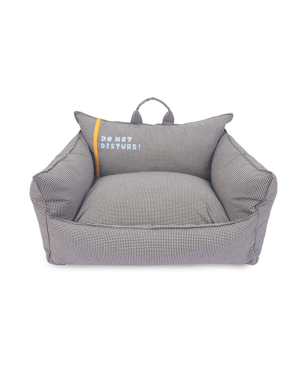 몽슈슈(MONCHOUCHOU) Do not disturb Cushion Black Check