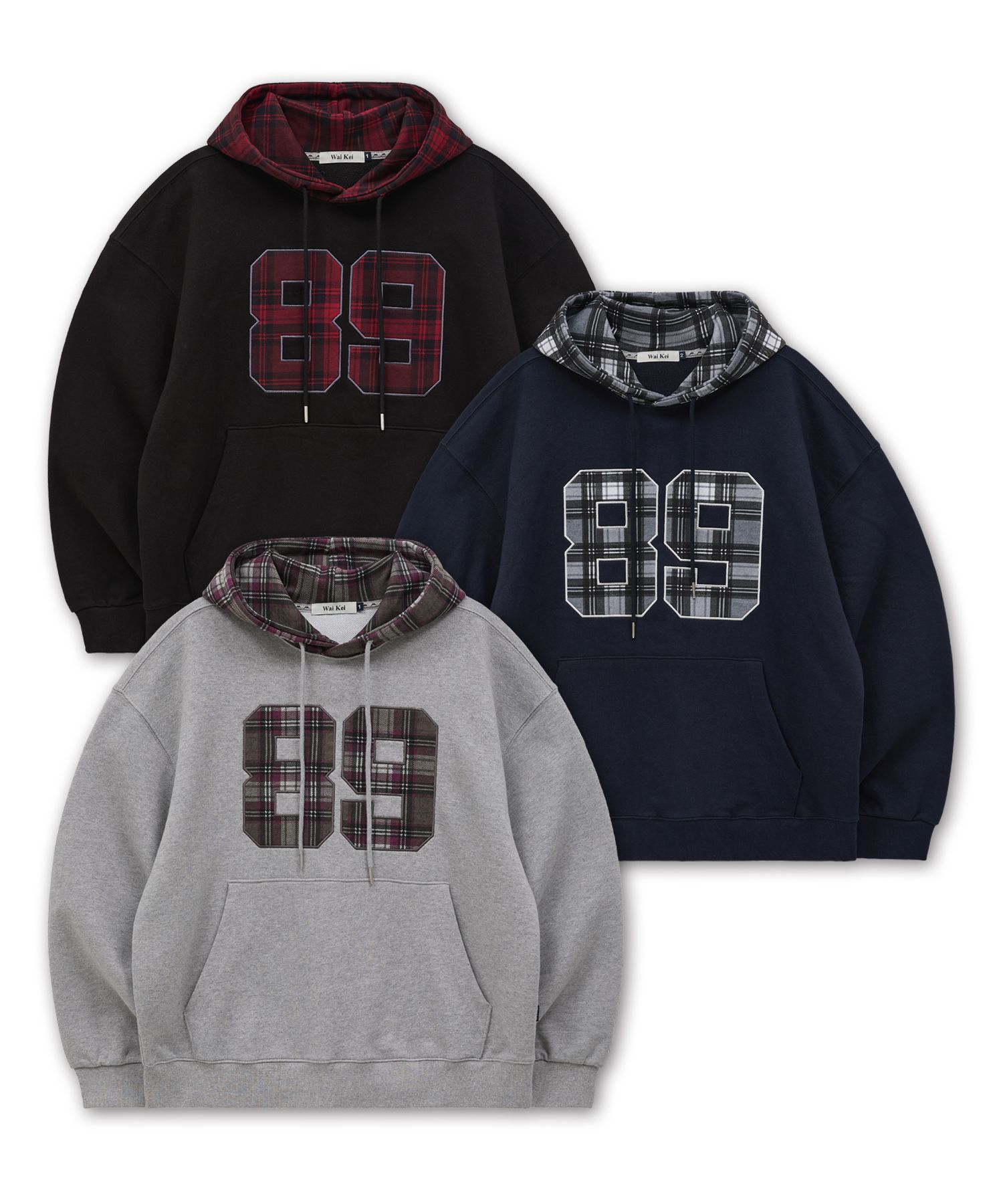 さらに100円引き◆WAI KEI◆Color block 89 logo hoodie Color block 89 logo hoodie - WaiKei | 60% - Asian Fashion
