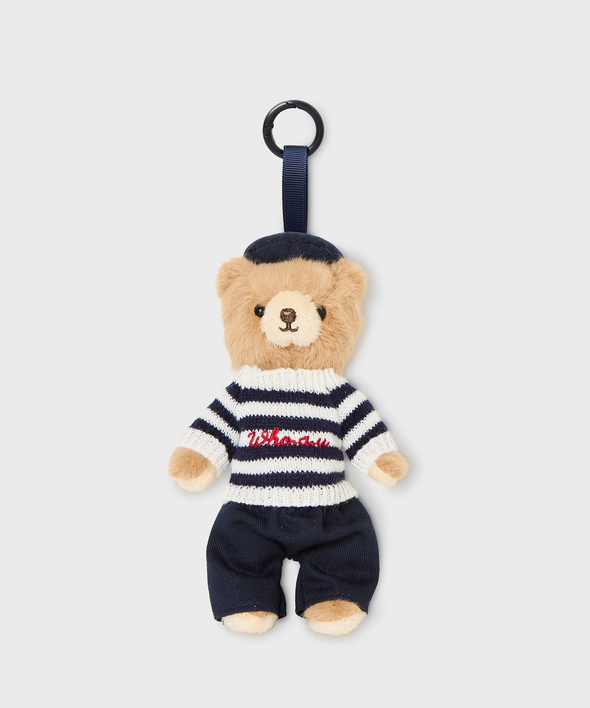 후아유(WHO.A.U) Fluffy Bear Stripe Keyring / WHAWG2411A
