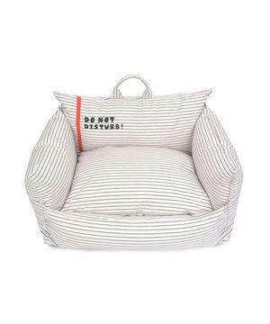 Do not disturb Cushion White Stripe