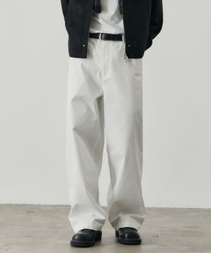 워시드 와이드 치노 팬츠 [화이트]