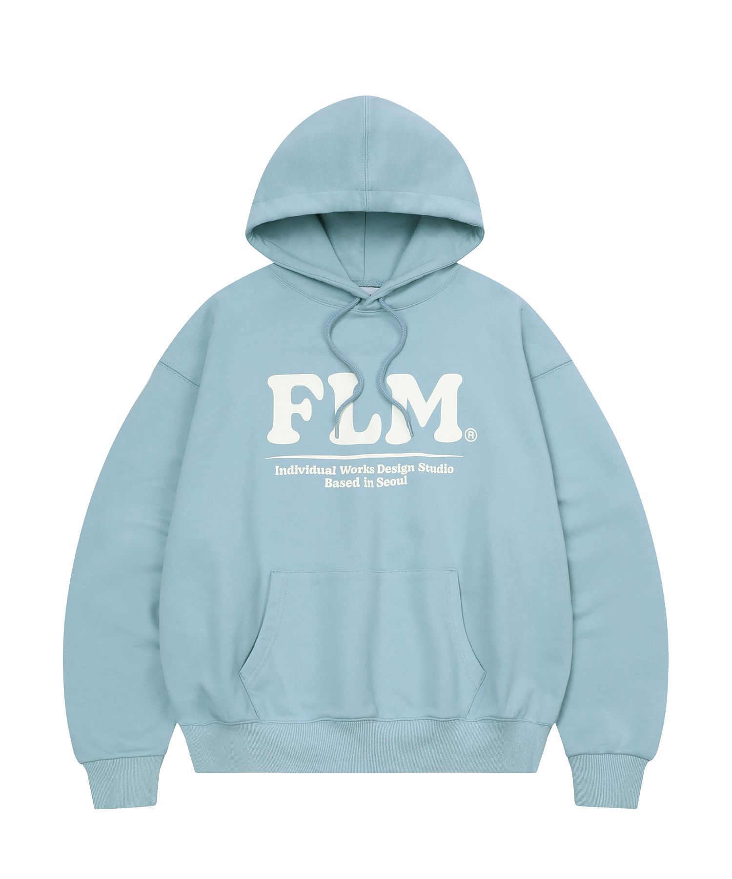 MUSINSA | FILLUMINATE FLM Big Logo Hoodie - Sky Blue