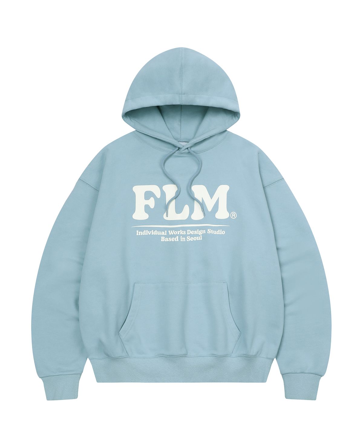 필루미네이트(FILLUMINATE) FLM 빅 로고 후디-스카이블루