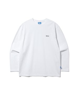 남녀공용 스몰로고 기본 긴팔 티셔츠[WHITE](UBRLT80)