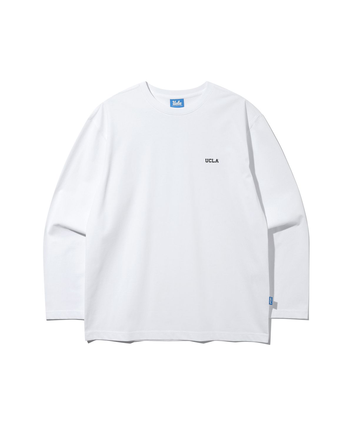 유씨엘에이(UCLA) 남녀공용 스몰로고 기본 긴팔 티셔츠[WHITE](UBRLT80)