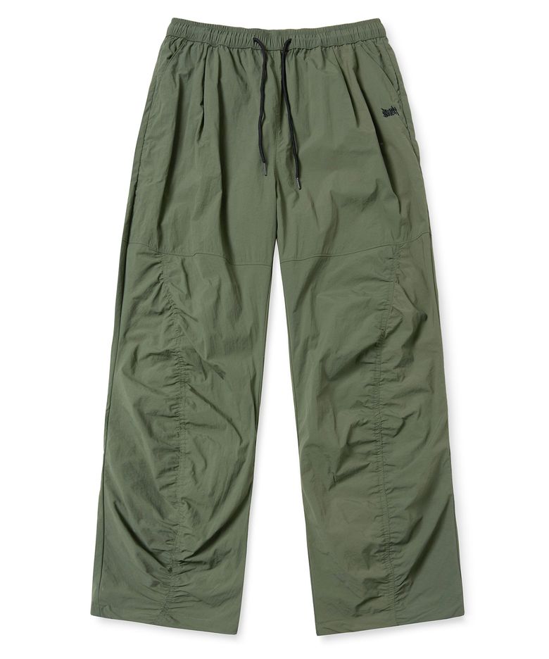 TAG NYLON SHIRRING PANTS - KHAKI