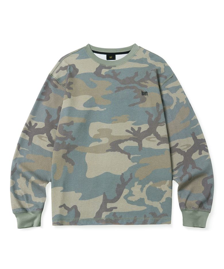 TAG CAMOUFLAGE WAFFLE LONGSLEEVE - KHAKI