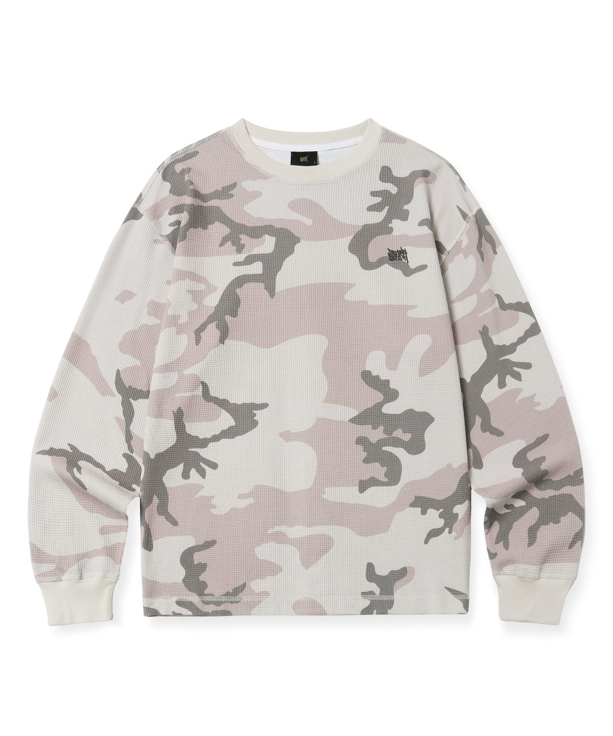 브라운브레스(BROWNBREATH) TAG CAMOUFLAGE WAFFLE LONGSLEEVE - BEIGE