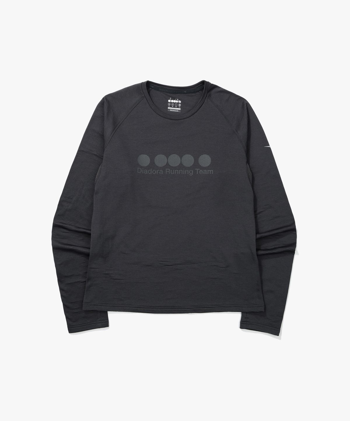 디아도라(diadora) 써마플로우 러닝 긴팔 티셔츠 DARK GERY
