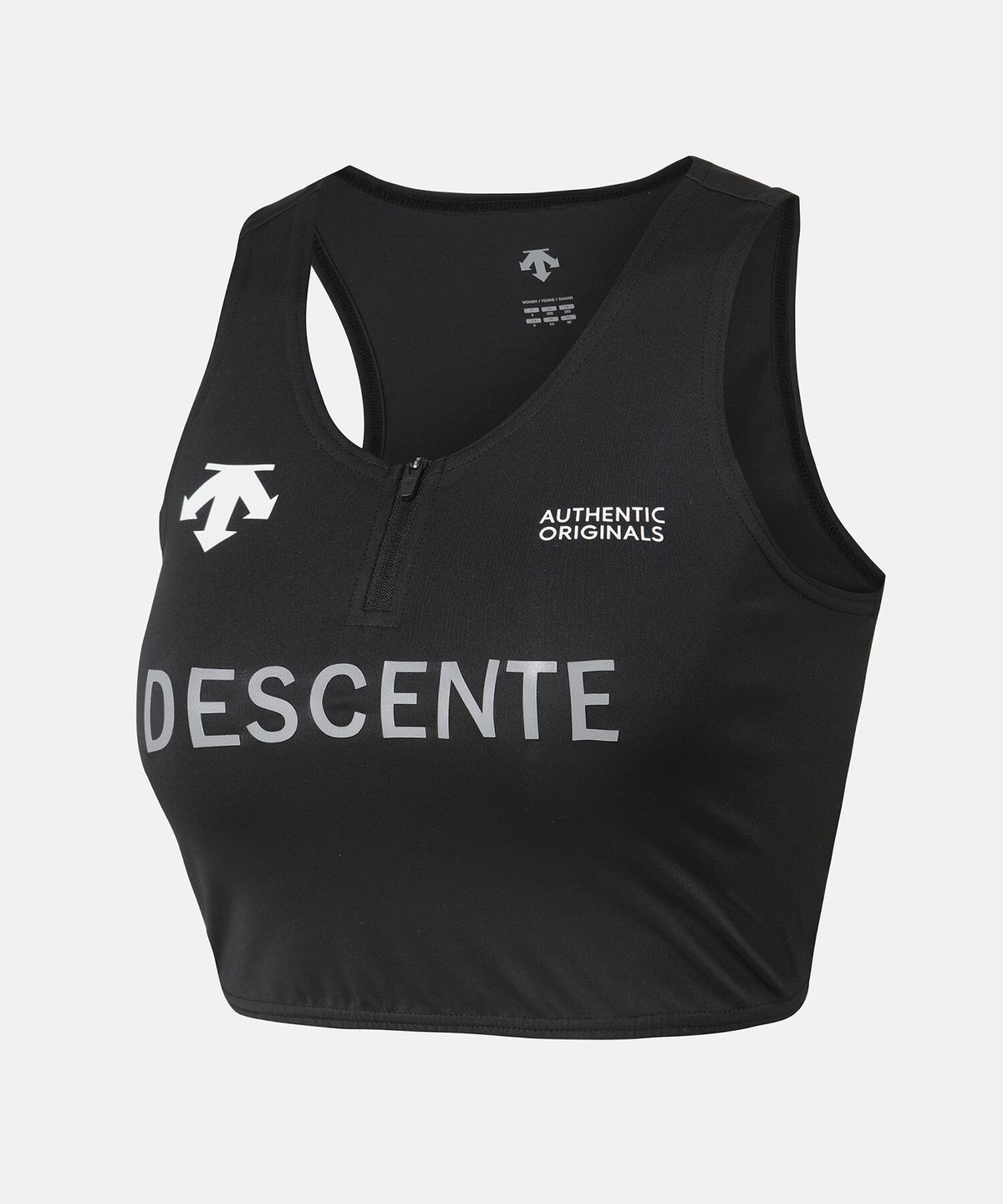 데상트(DESCENTE) 우먼스 러닝 델타프로 크롭 싱글렛 블랙(SQ122RST28)
