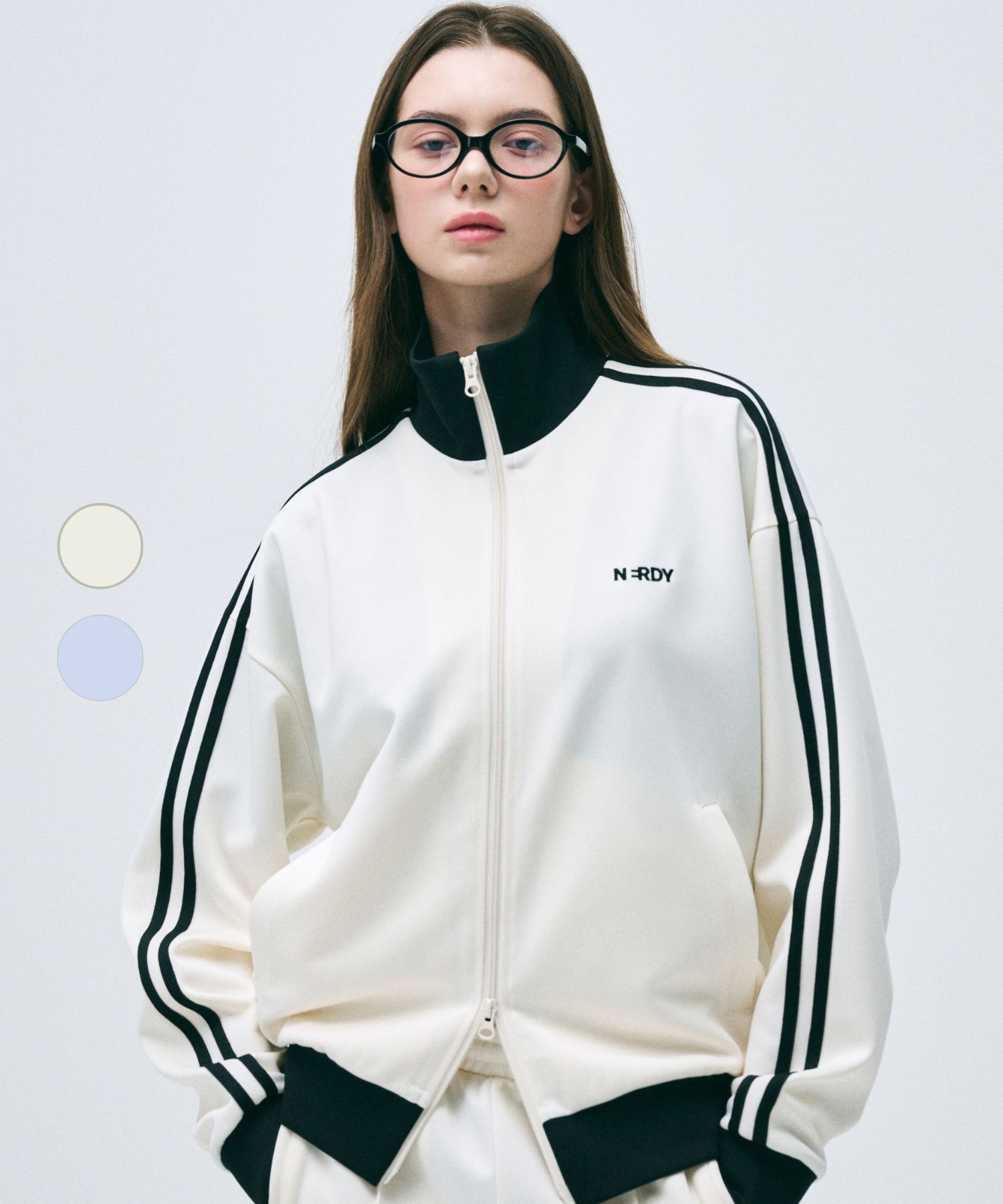●NERDY● 25SS / Classic NY Track Top Set (4色) unisex MUSINSA | NERDY Classic NY Track Top (Cream/Pale Blue/Black)