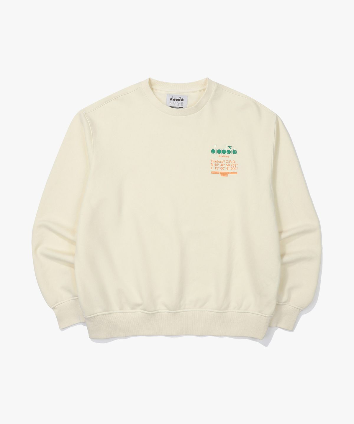 디아도라(diadora) 가먼트다잉 맨투맨 IVORY