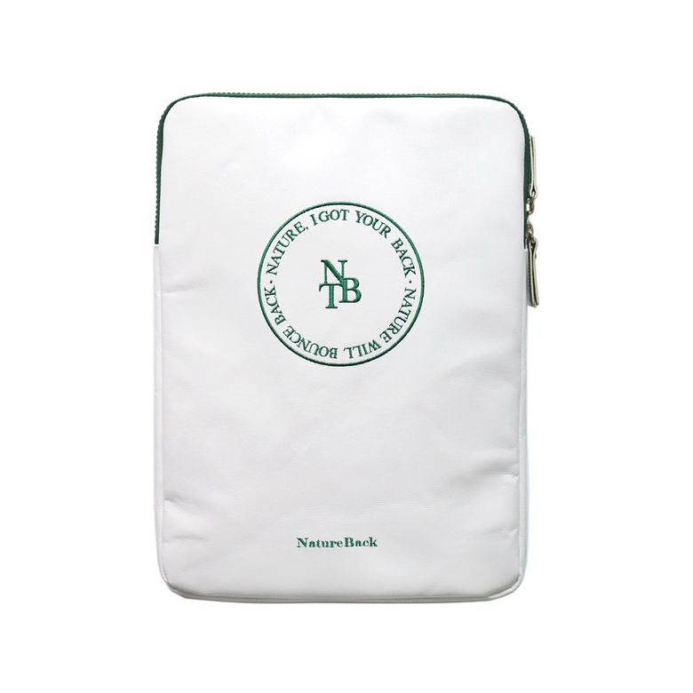 Fluffy 가죽 노트북/태블릿 파우치 2size(ivory)