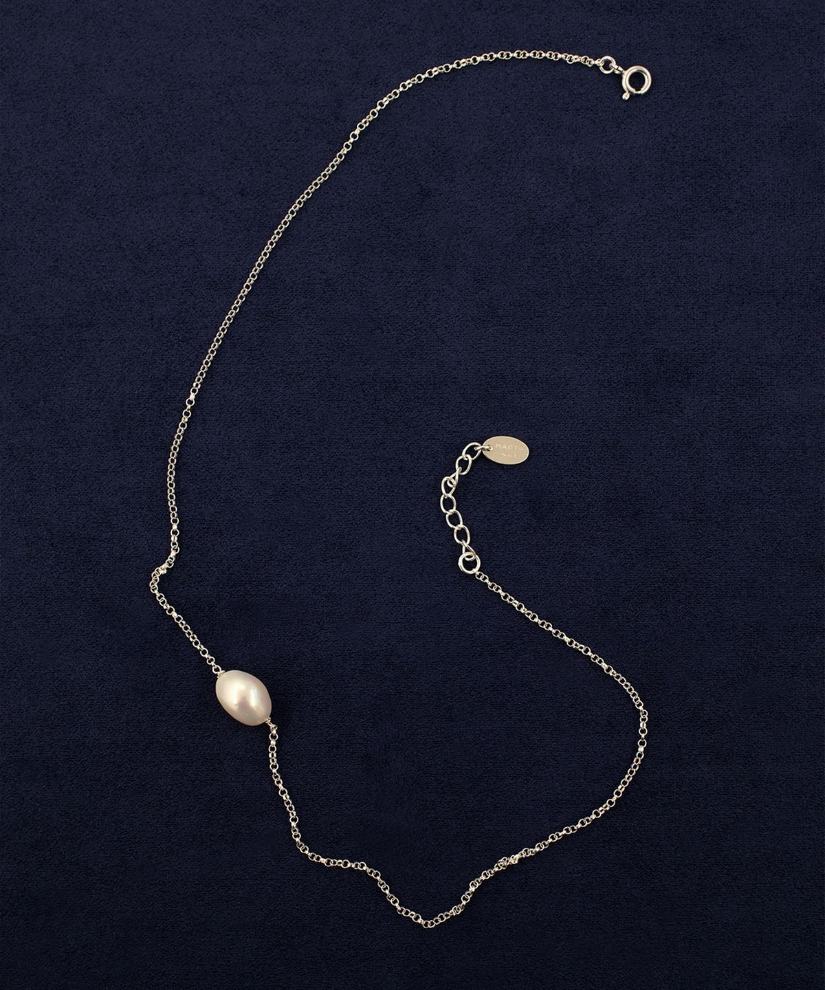 마르타(MARTA) 925 silver. Natural pearl necklace (no.1)