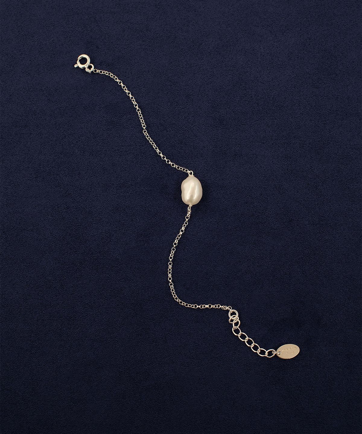 마르타(MARTA) 925 silver. Natural pearl bracelet (no.1)