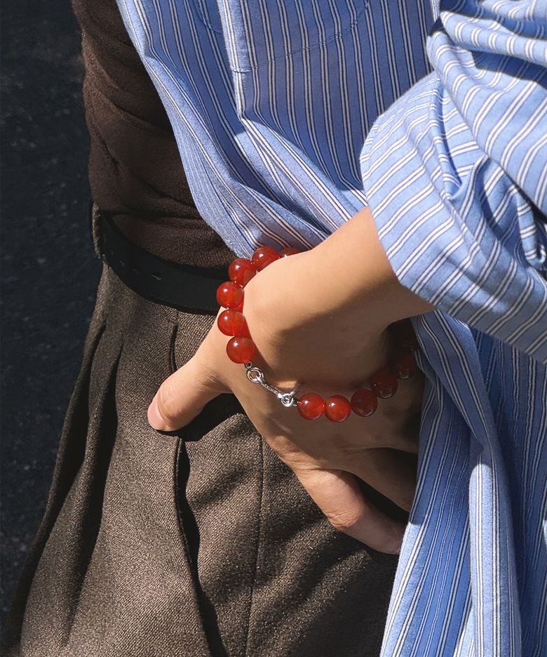 925 silver. Carnelian bracelet