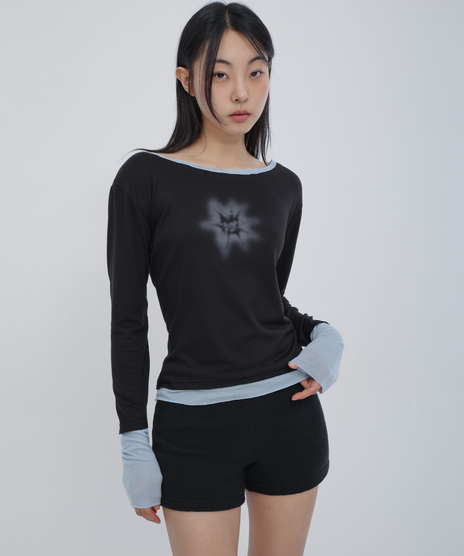 ★CHICKS★ Prakli Layered Color Block T-Shirt Black 50135123 MUSINSA | CHICKS Prakli Layered Color Block T-Shirt Black