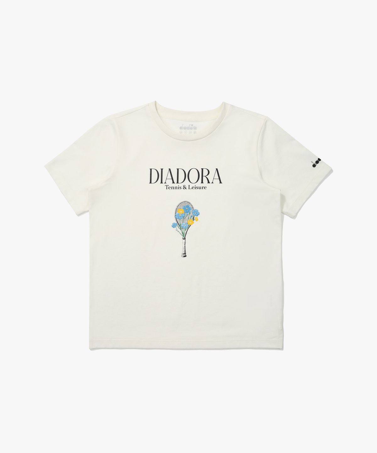 디아도라(diadora) 블루밍 플로랄 반팔 티셔츠 우먼 OFF WHITE