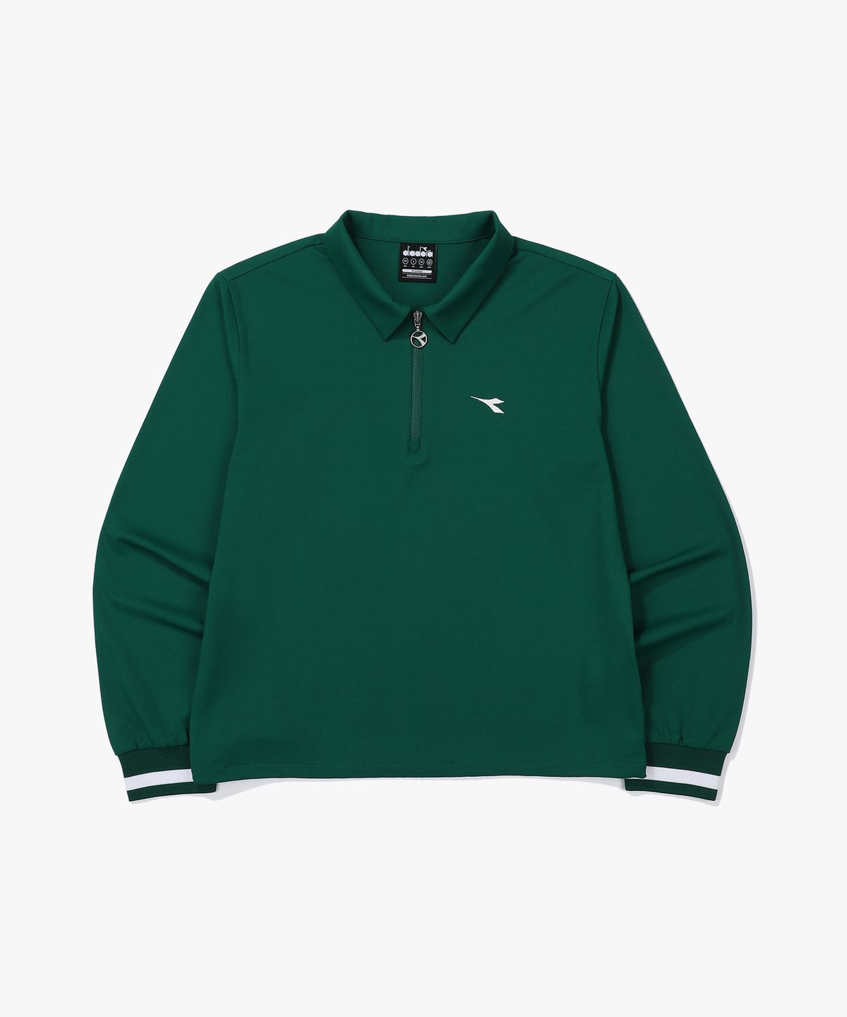 디아도라(diadora) 테니스 하프집업 긴팔 티셔츠 우먼 GREEN