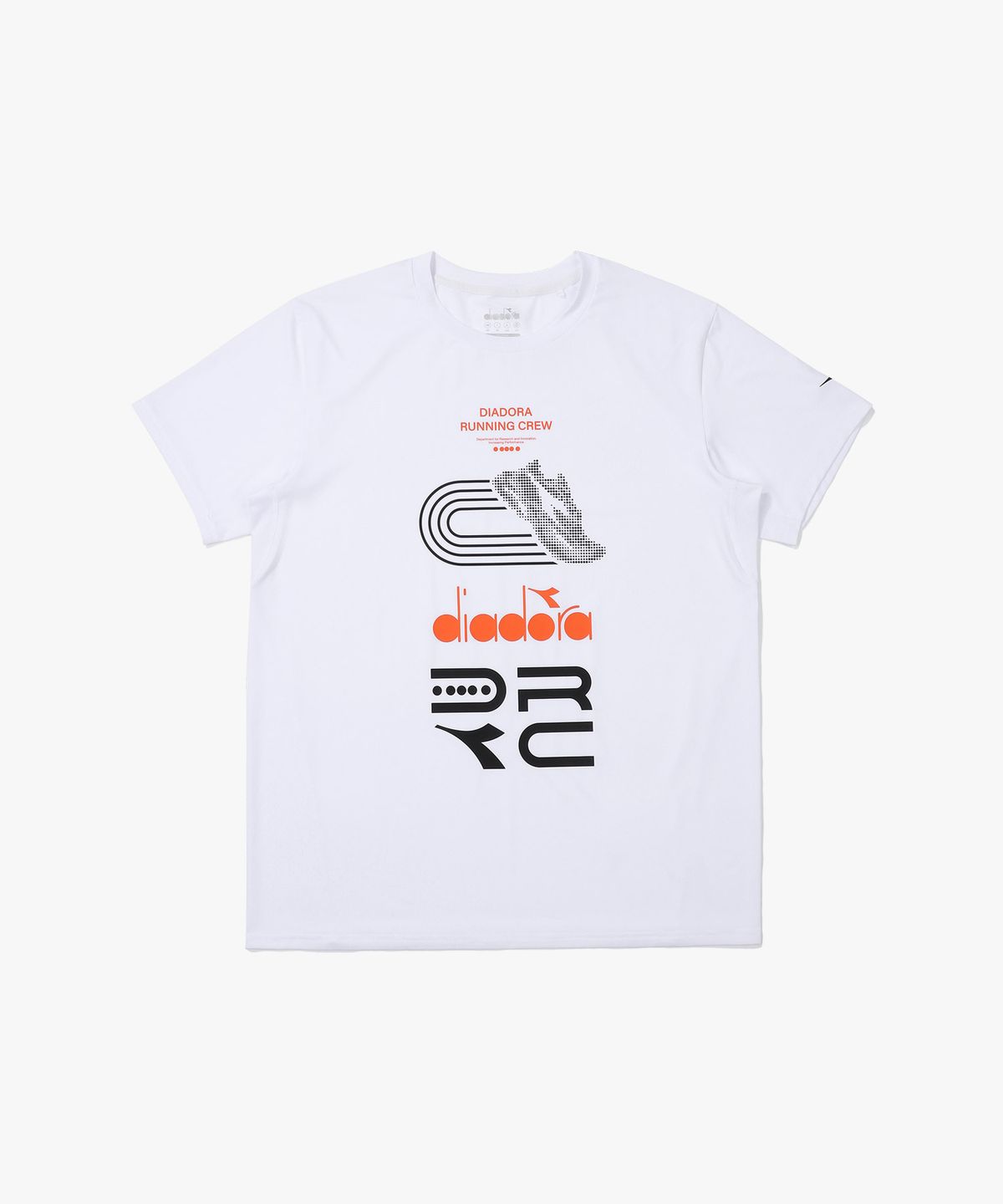 디아도라(diadora) DRC 그래픽 러닝 반팔 티셔츠 WHITE