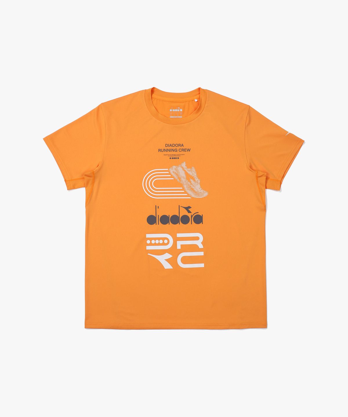디아도라(diadora) DRC 그래픽 러닝 반팔 티셔츠 ORANGE
