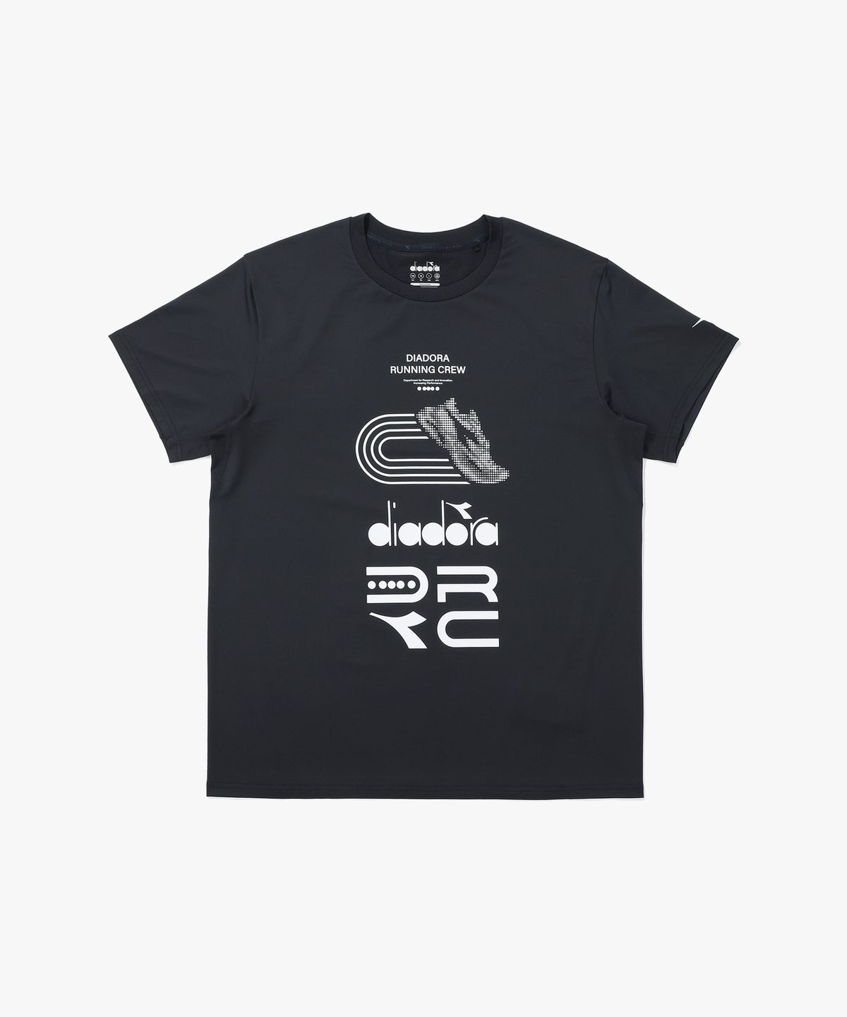 디아도라(diadora) DRC 그래픽 러닝 반팔 티셔츠 GREY