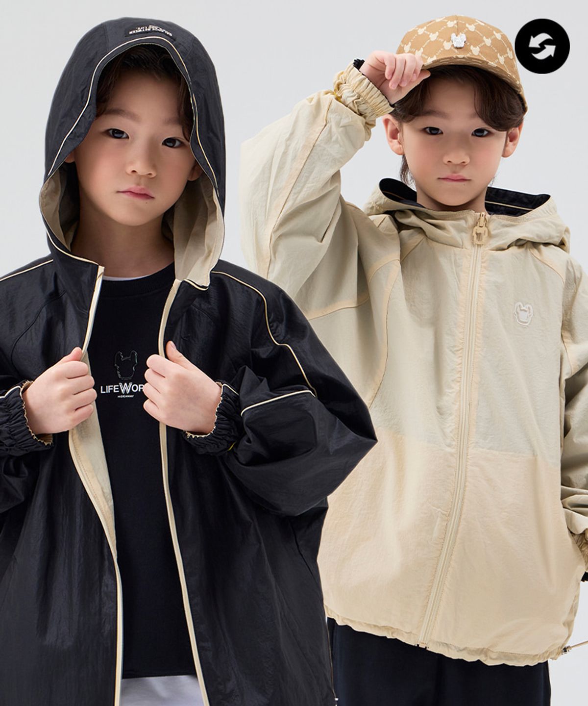 라이프워크 키즈(LIFEWORK KIDS) 키즈) 리버시블 모어 후드 자켓
