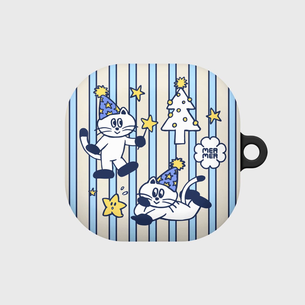멀멀(MERMER) 스트라이프 스타 캣츠-스카이블루(버즈-하드)