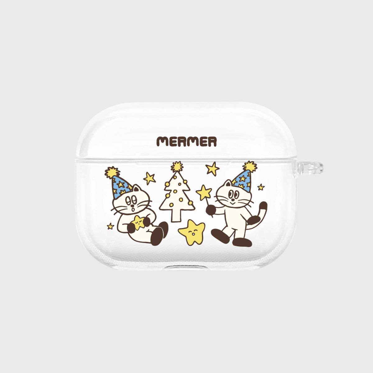 멀멀(MERMER) 스타 트리 캣츠-클리어(에어팟프로-클리어)