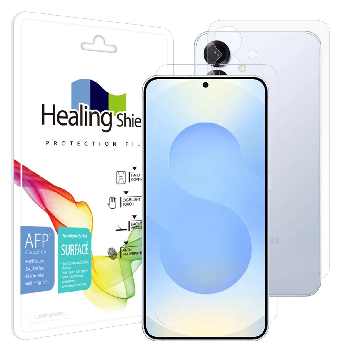 힐링쉴드(HEALINGSHIELD) 갤럭시S25 올레포빅 액정보호필름 1매 후면1매