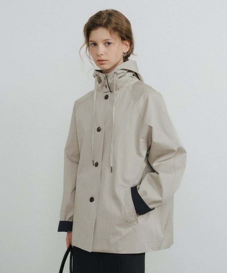 River hooded half jumper