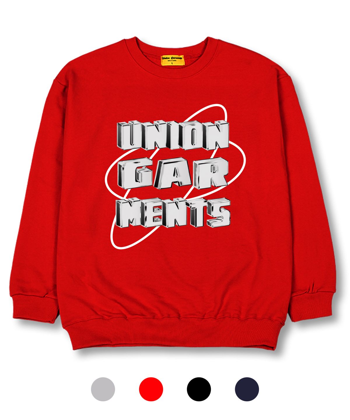 유니온가먼츠(UNION GARMENTS) 3D로고 쭈리 오버핏 맨투맨 티셔츠