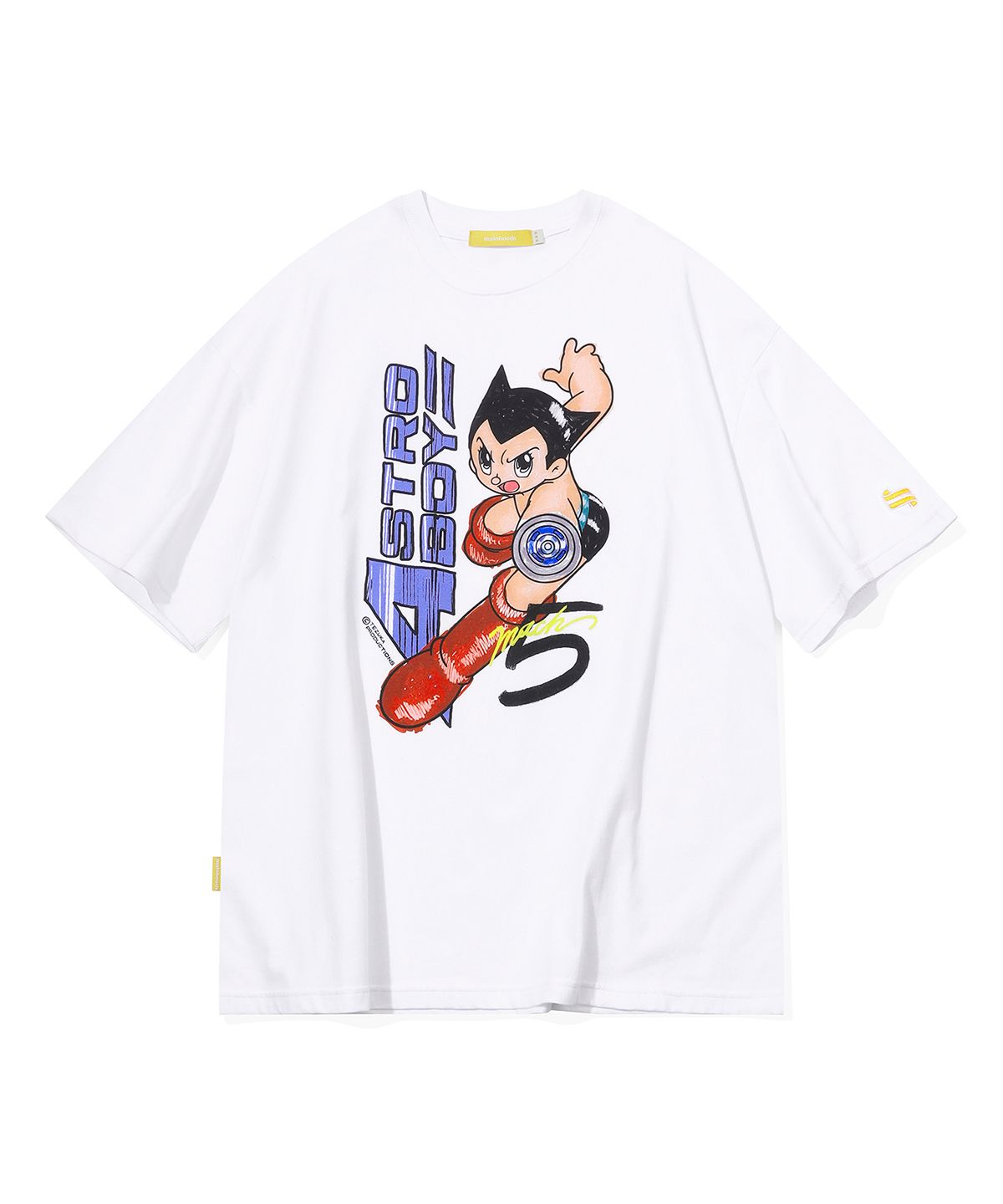★MAINBOOTH★Mach 5 Oversized T-shirt(WHITE)★正規品/送料込 MUSINSA | MAINBOOTH [Atom] Mach 5 Oversized T-Shirt (White)