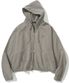 4 Cross Symbol Pigment Hood Zip Up - Beige