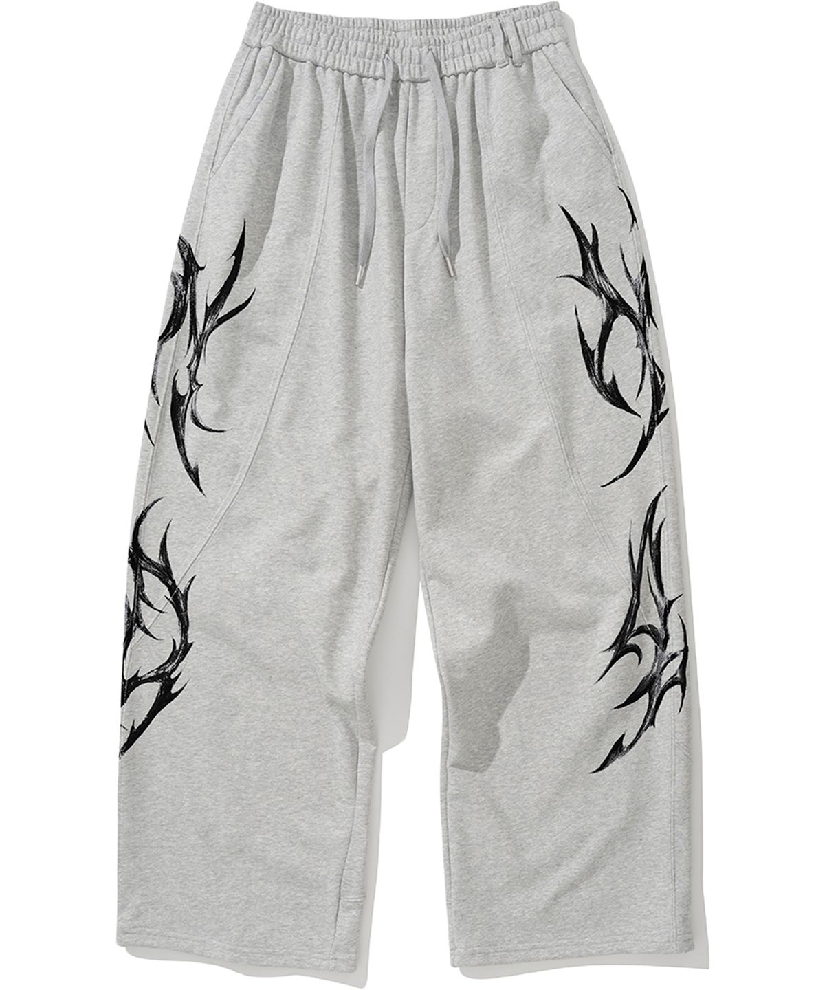 낫포너드(NOT4NERD) Dagger Tribal Logo Incision Sweat Pants - Grey