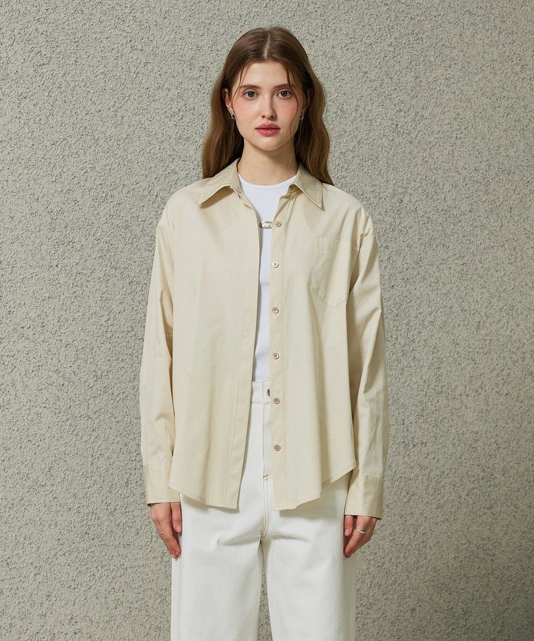 BRIGHT OVERSIZED SHIRT / BEIGE