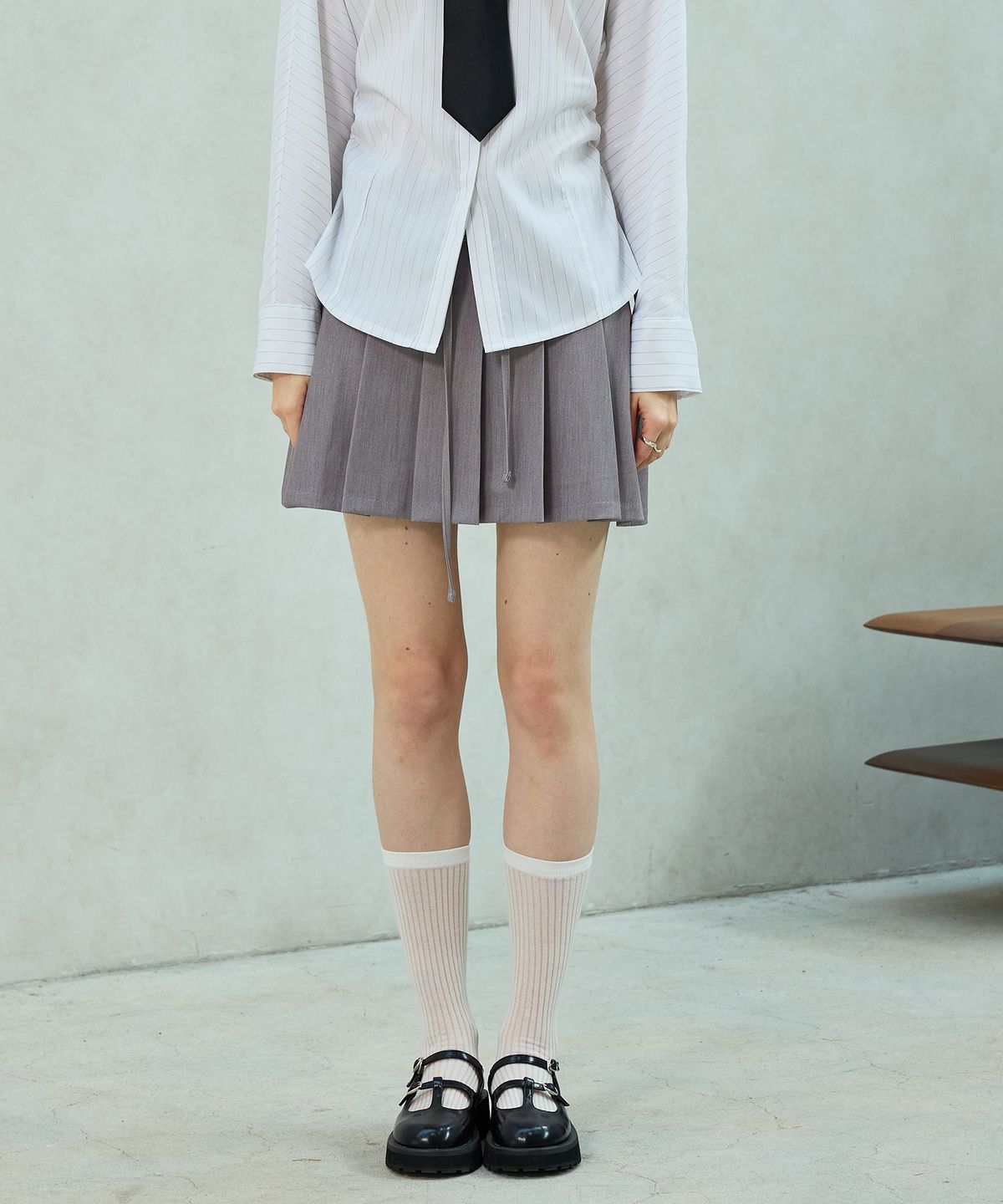 아리킴(ARIKIM) DOROTHY PLEATS SKIRT PANTS / SAND GRAY