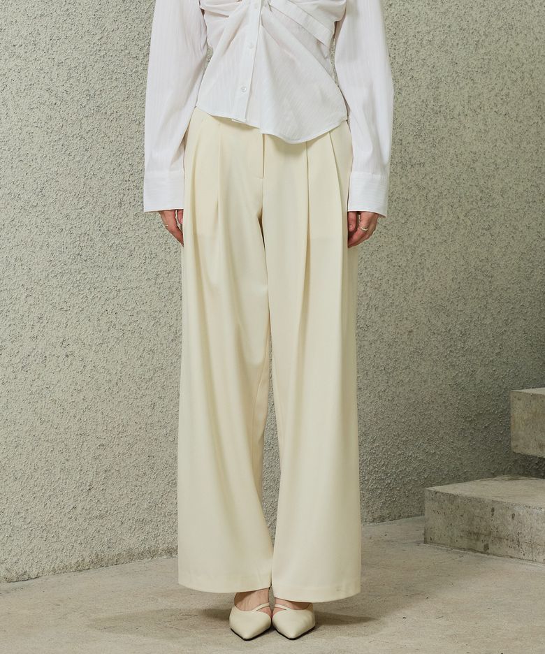 TOMO WIDE SLACKS / IVORY