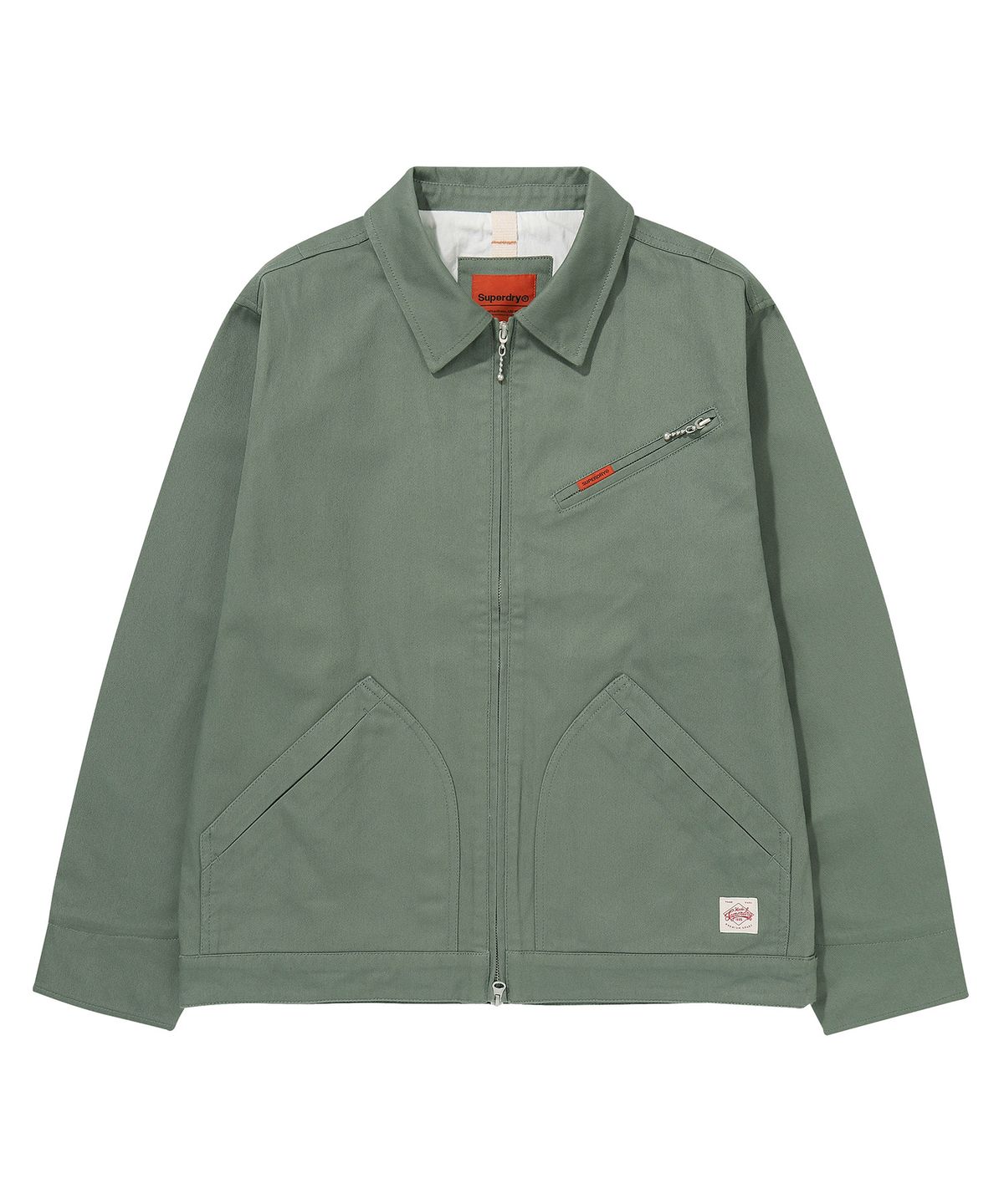 슈퍼드라이(SUPERDRY) 집업 워크 자켓 카키