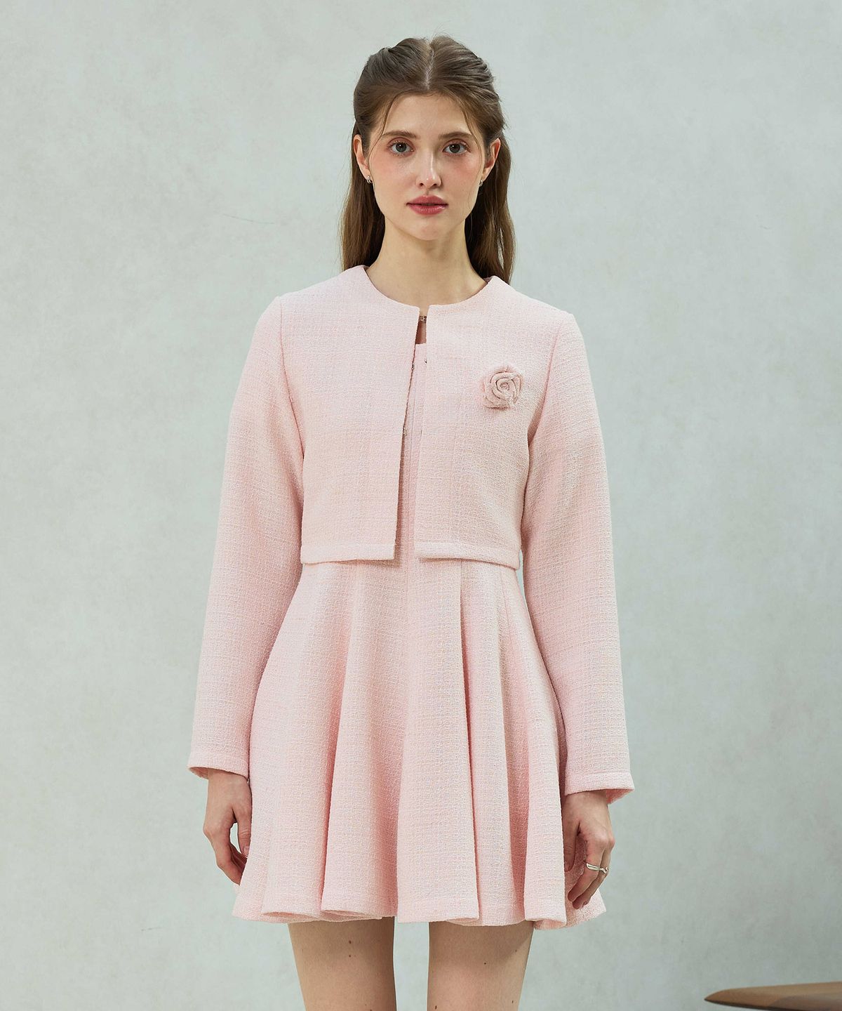 아리킴(ARIKIM) LANI TWEED CARDIGAN / PINK