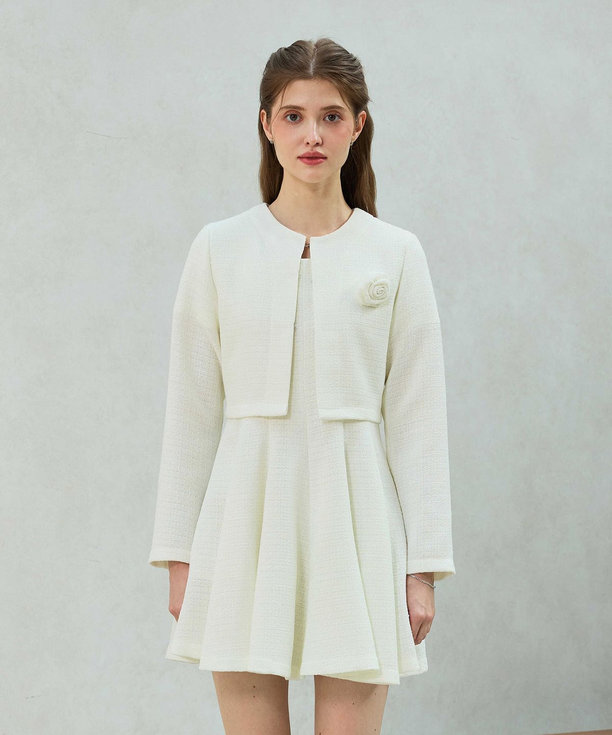 아리킴(ARIKIM) LANI TWEED CARDIGAN / WHITE
