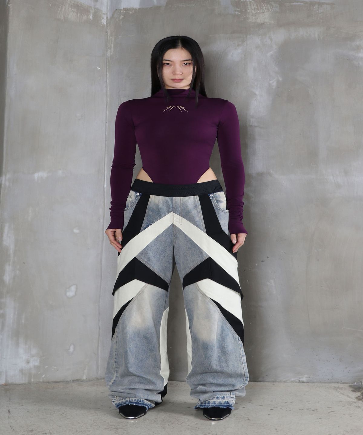 수미로(SUMIRO) 세미와이드 오리가미 업사이클 데님  팬츠 유니섹스