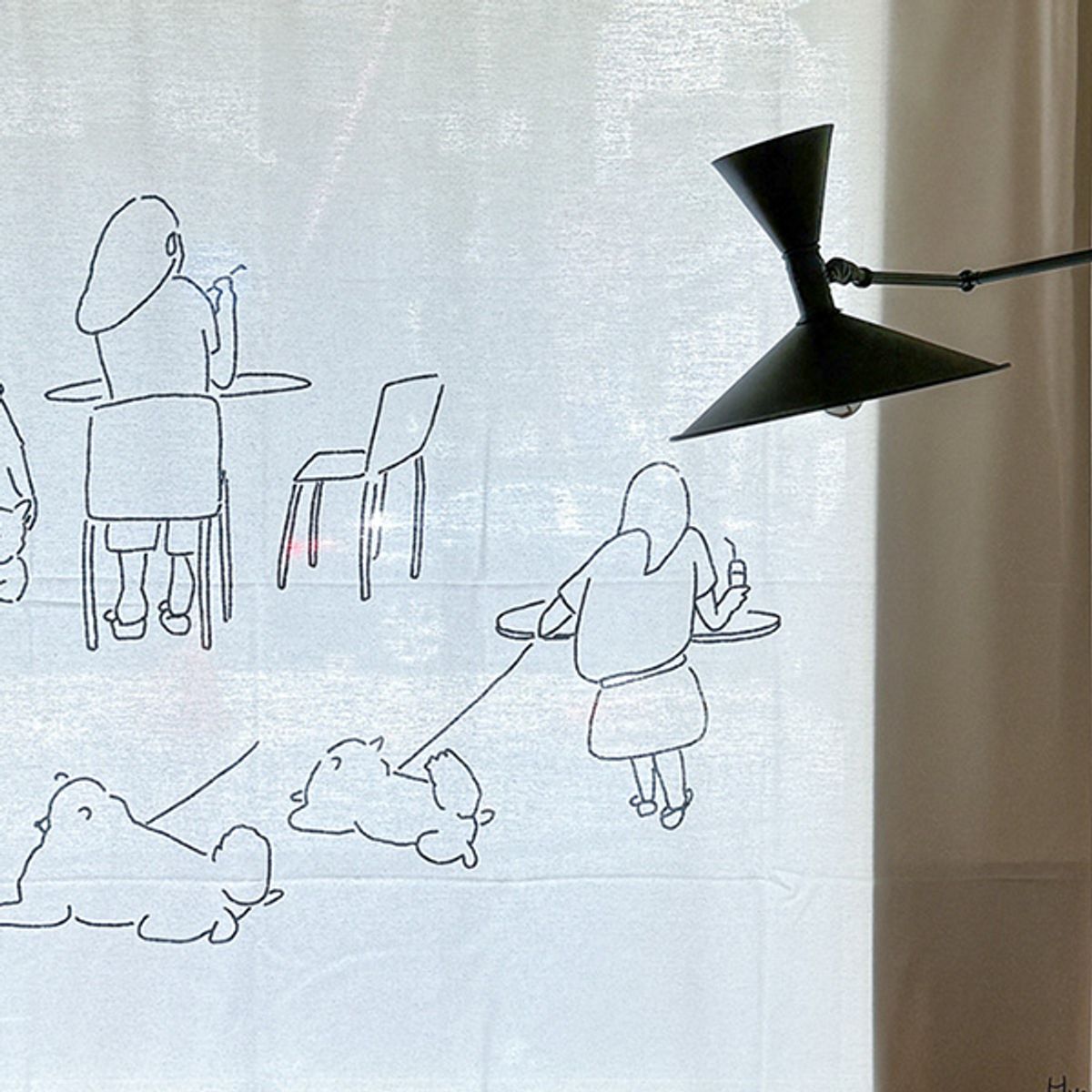 드로잉에이미(DRAWING AMY) 한남동 바이브 가로형 커튼