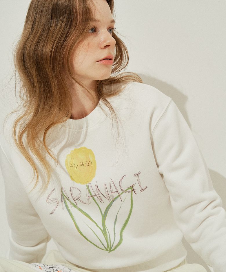 SE0589- crop sweatshirt (ivory)