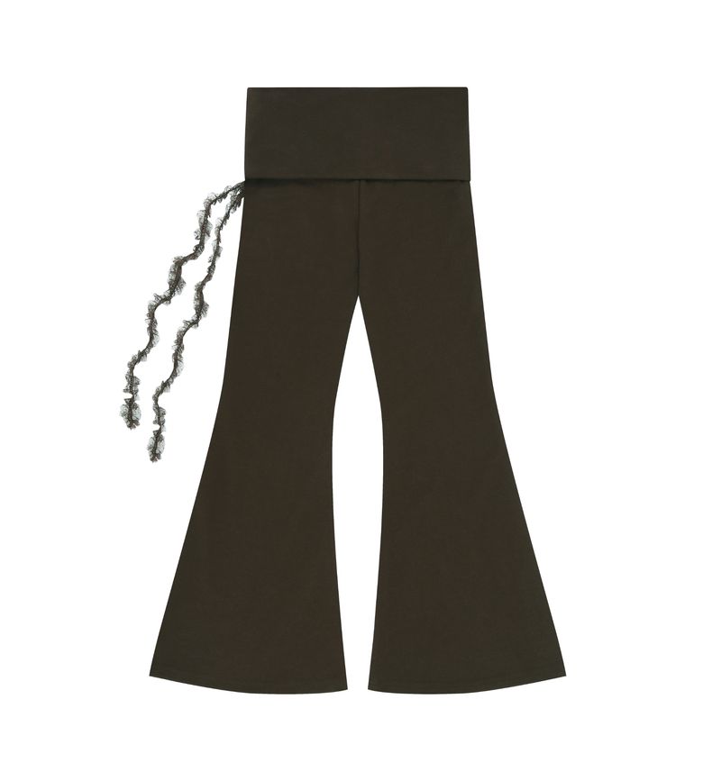 Lace flared pants (Brown)