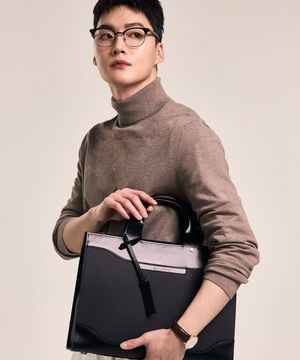 남녀공용14인치수납 메트로폴리탄 브리프[블랙콤보]